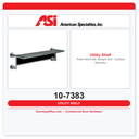 ASI 10-7383 Towel Shelf with Hanger Rod – Surface Mounted
