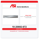 ASI 10-20692-672 Roval™ - Shelf - Stainless Steel - 6"D X 72"L - Surface Mounted
