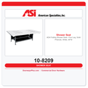 ASI 10-8209 ADA Folding Shower Seat – Four Leg, Solid Phenolic, White, 48"W