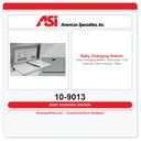 ASI 10-9013 Baby Changing Station - Horizontal - Full Stainless Steel Housing - Recessed