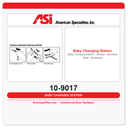ASI 10-9017 Baby Changing Station - Vertical - Stainless Steel - Recessed