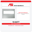 ASI 10-6477 Simplicity™ - Toilet Seat Cover Dispenser - Recessed
