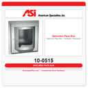 ASI 10-0515 Specimen Pass Box - Turntable - Recessed