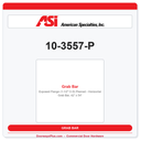 ASI 10-3557-P Horizontal Grab Bar 42"x54" Peened Exposed Flange 1-1/2" OD