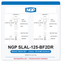NGP SLAL-125-BF2DR Aluminum Bi-Fold Track Set for 2 Doors | 125 lb | National Guard