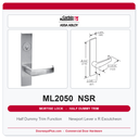 Corbin Russwin ML2050 NSR Half Dummy Trim | Grade 1 Commercial