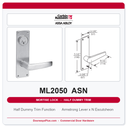 Corbin Russwin ML2050 ASN Half Dummy Trim | Grade 1 Commercial