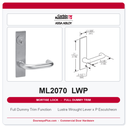 Corbin Russwin ML2070 LWP Full Dummy Trim | Grade 1 Commercial