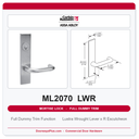 Corbin Russwin ML2070 LWR Full Dummy Trim | Grade 1 Commercial