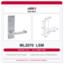 Corbin Russwin ML2070 LSM Full Dummy Trim | Grade 1 Commercial