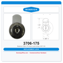 Bobrick 3706-175 Door Lock & Key CAT-118
