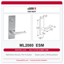 Corbin Russwin ML2080 ESM Half Active Dummy Trim | Grade 1 Commercial