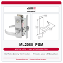 Corbin Russwin ML2080 PSM Half Active Dummy Trim | Grade 1 Commercial
