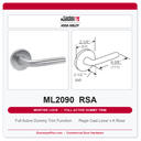 Corbin Russwin ML2090 RSA Full Active Dummy Trim | Grade 1 Commercial