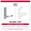 Corbin Russwin ML2090 CSP Full Active Dummy Trim | Grade 1 Commercial
