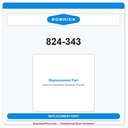 Bobrick 824-343 Installation Hardware Packet