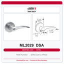 Corbin Russwin ML2029 DSA Hotel or Motel Mortise Lockset | Grade 1 Commercial