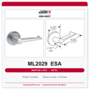 Corbin Russwin ML2029 ESA Hotel or Motel Mortise Lockset | Grade 1 Commercial