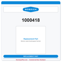 Bobrick 1000418 Handicapped Symbol Label for Toilet Partitions – Pack of 2