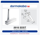 Dorma 8916 SDST Surface Door Closer Spring Door Saver Thumb-Turn Hold-Open | ANSI Grade 1 | UL Listed