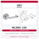 Corbin Russwin ML2052 LSA Classroom Intruder Mortise Lockset | Grade 1 Commercial