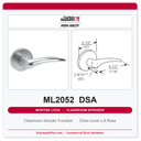 Corbin Russwin ML2052 DSA Classroom Intruder Mortise Lockset | Grade 1 Commercial