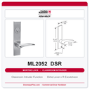 Corbin Russwin ML2052 DSR Classroom Intruder Mortise Lockset | Grade 1 Commercial