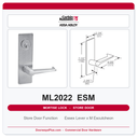 Corbin Russwin ML2022 ESM Store Door Mortise Lockset | Grade 1 Commercial