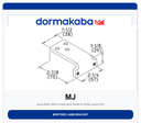 Dorma MJ Mortised Jamb Bracket for 8600 / 8900 Closer | Aluminum 689
