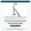 Norton 8501 Surface Door Closer | Full Cover | Tri-Pack Sizes 1–6 | 689 690 BSP