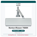 Norton 7500H Surface Door Closer | Hold Open Arm | Tri-Pack Sizes 1–6 | Finish 689