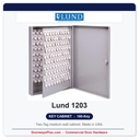 Lund 1203 Wall Key Cabinet | 160-Key Two-Tag | Made in USA