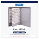Lund 1203-A Wall Key Cabinet | 200-Key Two-Tag | Made in USA