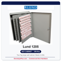 Lund 1205 Wall Key Cabinet | 350-Key Two-Tag | Made in USA