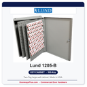 Lund 1205-B Wall Key Cabinet | 500-Key Two-Tag | Made in USA