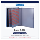 Lund C-600 Wall Key Cabinet | 600-Key One-Tag | Made in USA