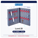 Lund 20 Key Cabinet | 20 Keys Two-Tag | Made in USA