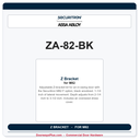 Securitron ZA-82-BK | Z Bracket