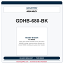Securitron GDHB-680-BK | Header Bracket