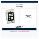 Securitron DK-16P Digital Keypad - Keypad Only, Indoor, Single Gang