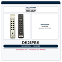 Securitron DK-26P Digital Keypad - Keypad Only, Narrow Stile, Black