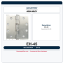 Securitron EH-45 Electric Hinge - 6 Wire, 4.5 x 4.5 in