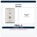 Securitron PB4L-2 Illuminated Push Button – 1/2 in Round, Green Halo, Momentary, DPDT, Single Gang