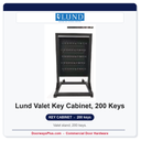 Lund VALET 200 Key Cabinet with Rolling Stand, 200-Key Capacity