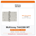 McKinney T4A3386 5 x 6 Wide Throw Heavy Weight Ball Bearing Hinge