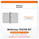 McKinney TA2798 4-1/2 x 8 Wide Throw Standard Weight Hinge