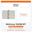 McKinney TA2398 4-1/2 x 6 Wide Throw Standard Weight Hinge