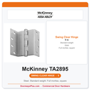 McKinney TA2895 5" Full Mortise Swing Clear Standard Weight Hinge