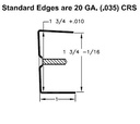 All Metal Stamping 206 83 1/4 inch Door Edging