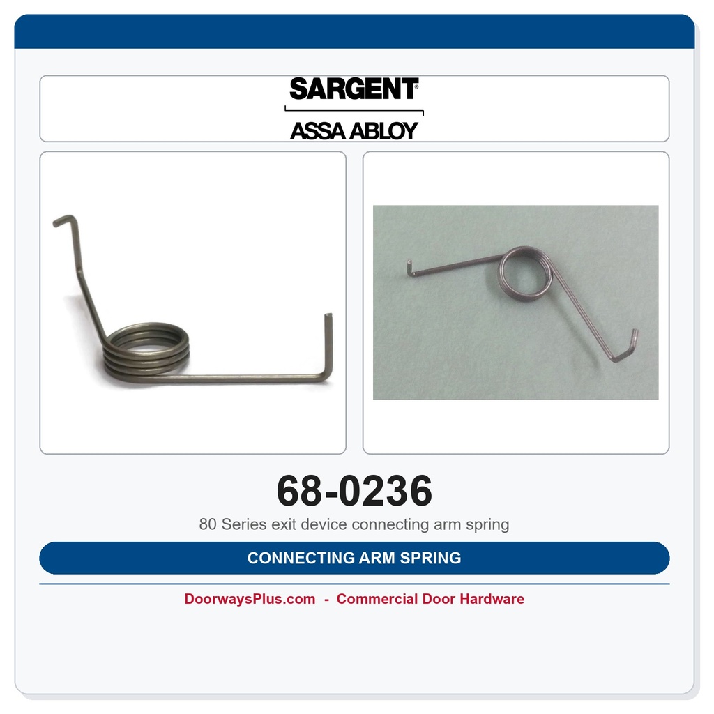 Sargent 68-0236 Rail Spring | 20, 30 & 80 Series
